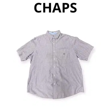 빅 사이즈] US 구제 의류 CHAPS 스트라이프 셔츠 2XLT