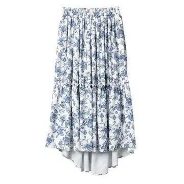 Amanda flower 개더 플레어 스커트