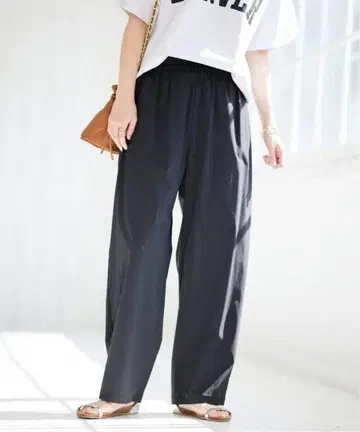 JOURNAL STANDARD 나일론 스트레치 와이드 팬츠 블랙 38