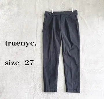 truenyc. 체크 무늬 슬랙스 다크 그레이 사이즈 27(L)