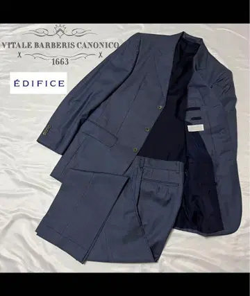 컨디션 최상 EDIFICE CANONICO 원단 셋업 3B 블루 48