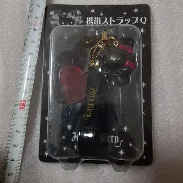 레어 헬로키티 데빌 블랙 핸드폰 스트랩