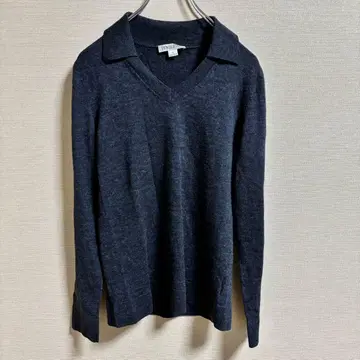 펜들턴 PENDLETON 메리노울 100% 카라 부착 V넥 니트