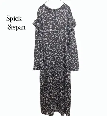 스픽 앤 스팬 Spick & span 플라워 프린트 프릴 드레스