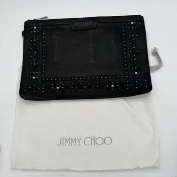 JIMMY CHOO 클러치백 블랙 헝겊 가방 포함