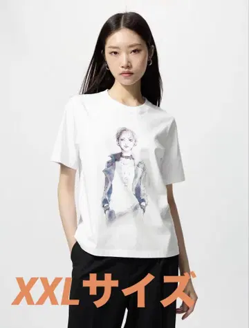 레어 유니클로 NANA 디자인 2XL 사이즈 티셔츠 화이트 야자와 아이