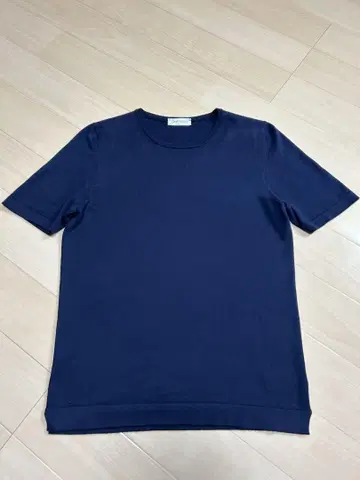 그랑사쏘 12 게이지 소프트 코튼 솔리드 S/S 크루넥 니트 S