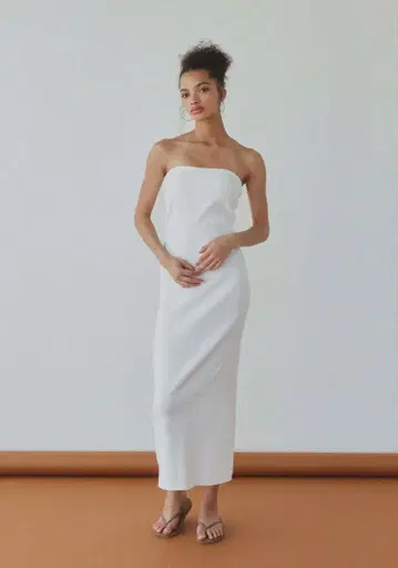 ALEXIA STAM Rib Bare Top Dress S 사이즈 완판템