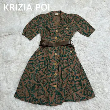 KRIZIA POI 크리치아 포이 올 패턴 플레어 셔츠 원피스 이탈리아제