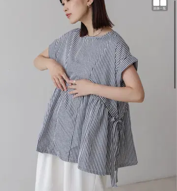 2025 여름 새상품 부즈루드 잉크 클라인 조임 블라우스