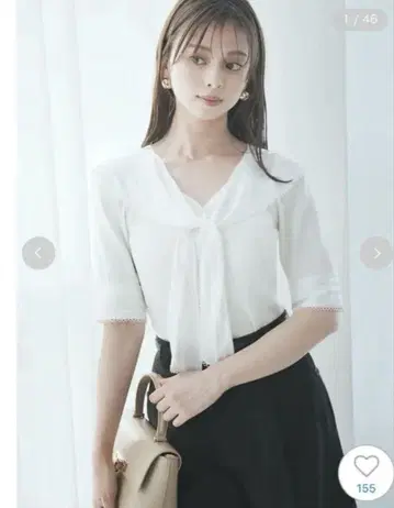 SNIDEL Sustainable 스카프 블라우스 도킹 풀오버