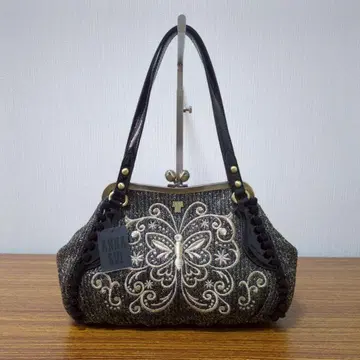 택 포함 ANNA SUI 숄더백 핸드백 가마구치 레어 디자인