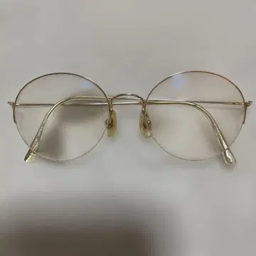Agnes b 골드 메탈 라운드 안경
