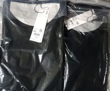 2장 세트 +J 수피마 코튼 릴랙스 핏 크루 T 블랙 4XL