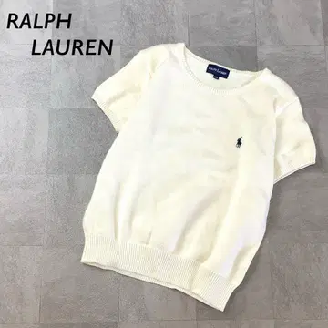 RALPH LAUREN 원포인트 자수 썸머 니트 코튼 니트