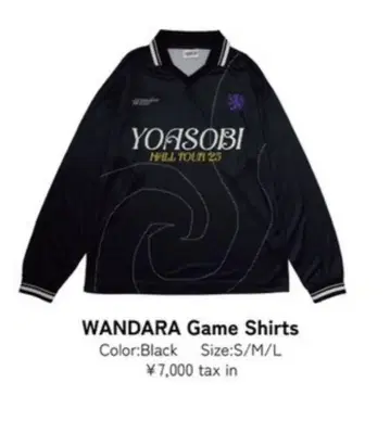 YOASOBI 게임 셔츠 투어 WANDARA game L 사이즈