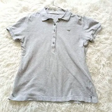 Lacoste 라코스테 반팔 피케 셔츠 상의 그레이 여성용 38
