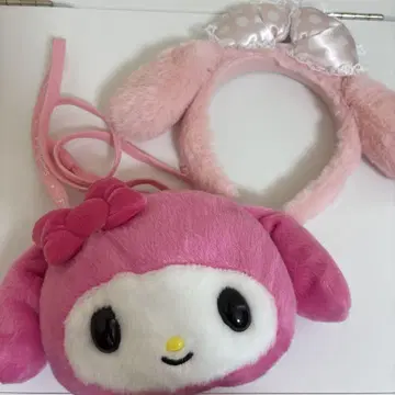 마이멜로디 귀가 달린 머리띠 봉제 인형 세트