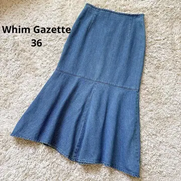 Whim Gazette 윔 가젯 데님 플레어 스커트 36