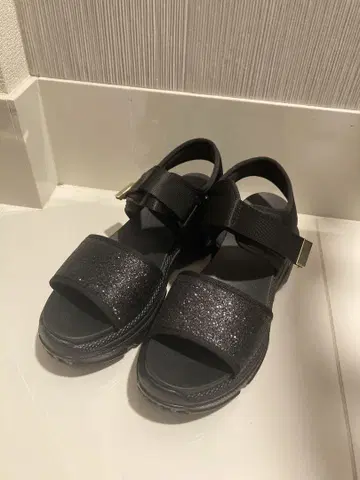 ABC SELECT 볼륨 글리터 샌들 블랙 XL 24.5-25cm