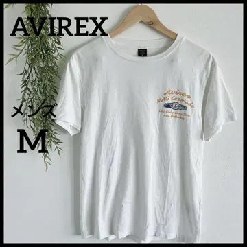 AVIREX [M] 화이트 티셔츠 남성용 프린트