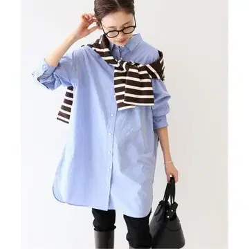 SLOBE IENA 레귤러 카라 롱 셔츠