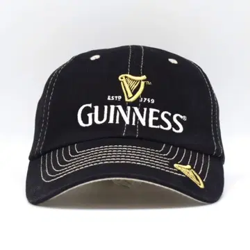 GUINNESS Beer 기네스 맥주 기업 자수 캡 구제 의류 블랙