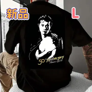 새상품 야자와 에이요시 50주년 기념 블랙 티셔츠 L 사이즈 새상품