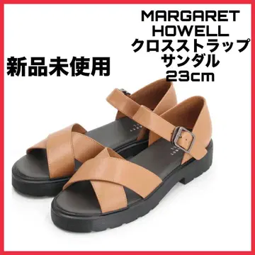 새상품 마가렛호웰 크로스 스트랩 샌들 23cm 베이지