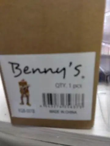 Benny's 개 봉제 인형 빨간색과 흰색 스카프