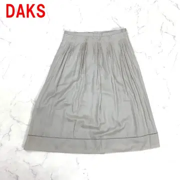 A6594 닥스 롱 스커트 플레어 안감 있음 베이지 40