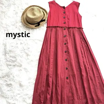 mystic 빨간색 슬리브리스 롱 원피스 F 사이즈 3way