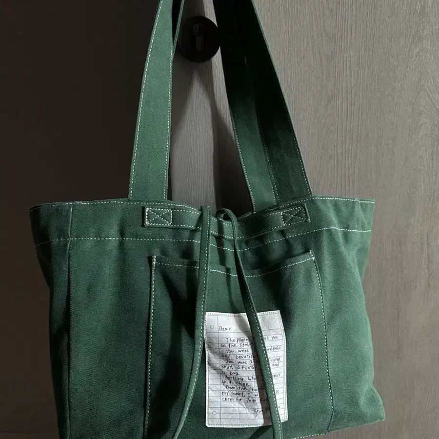 【韓国大人気】【Tu Et Toi】【Vintage Reversible Canvas Bag】 Tu et Toi Vintage Canvas Bag (Reversible) - Brown #투에투아