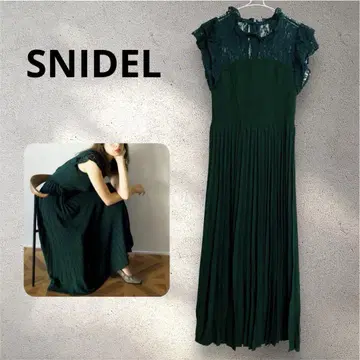 SNIDEL 스나이델 자수 레이스 니트 원피스 포멀