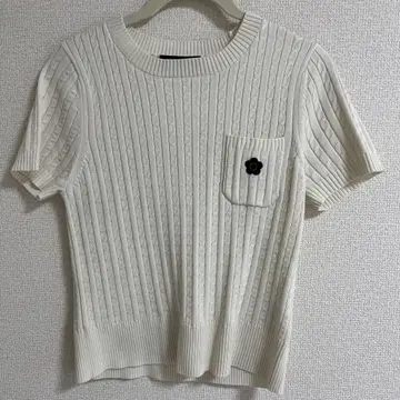 MARY QUANT (마리콴트) 케이블 짜임 니트 탑