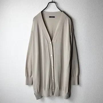 저널 스탠다드 코튼 나일론 V넥 가디건 베이지