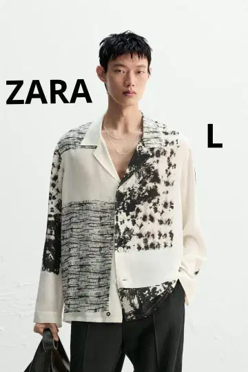 자라 완판템 LIMITED EDITION 아브스트랙트 패턴 셔츠 L