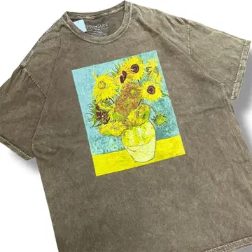 FIFTH SUN 멕시코제 해바라기 티셔츠 L 고흐 아트 t