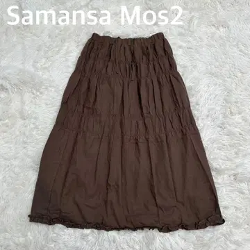 Samansa Mos2 사만사 모스모스 전체 밴딩 롱 플레어 스커트
