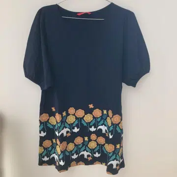 graniph Lady F 네이비 튜닉 반팔 미사용 새상품