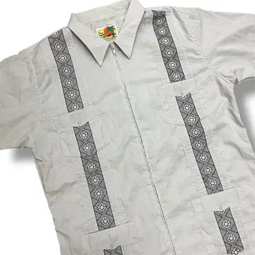 GUAYABERA 쿠바 셔츠 자수 반팔 M