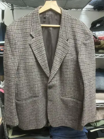 Harris Tweed 90s 체크 무늬 테일러드 자켓