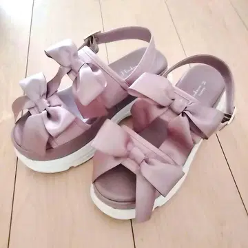 통굽 샌들 양산형 핑크