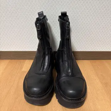 사이드 고어 부츠 블랙 통굽