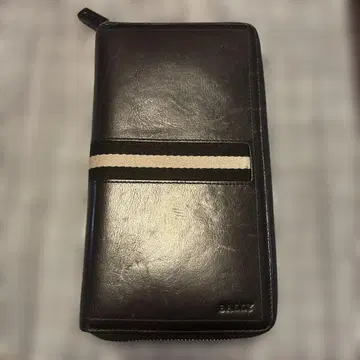 BALLY 블랙 가죽 장지갑