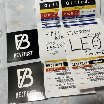 BE:FIRST 스티커 2종 세트 타워 레코드 초기 SOTA LEO