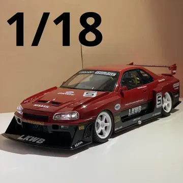 닛산 스카이라인 GT-R BNR34 리버티 워크 1/18 레드