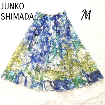 JUNKO SHIMADA 준코 시마다 수채화풍 플레어 샤샤 스커트