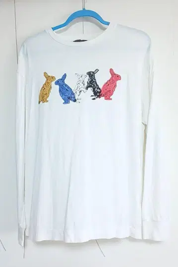 폴스미스 컬렉션 XL 일본제 토끼 패턴 롱 T
