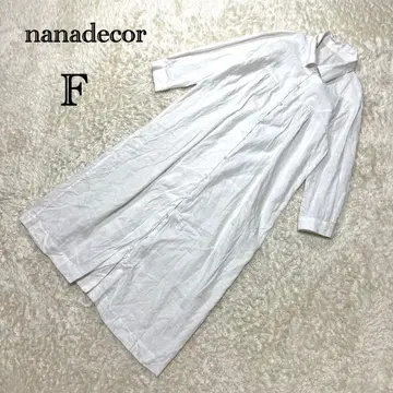 나나데콜 7부 소매 셔츠 원피스 일본제 비침 무지 심플 린넨 면